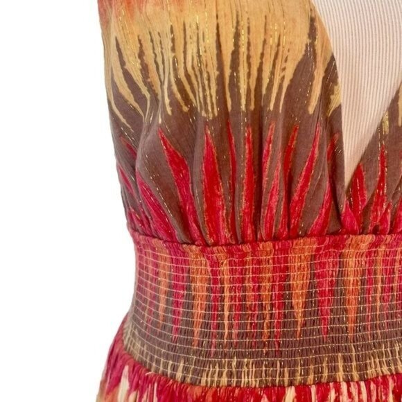 Free People Lurex Sleeveless Indian Summer Mini Dress - Picture 4 of 16